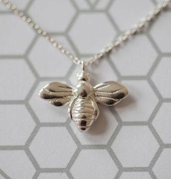 'The Bee's Knees' Silver Necklace, 10 of 11