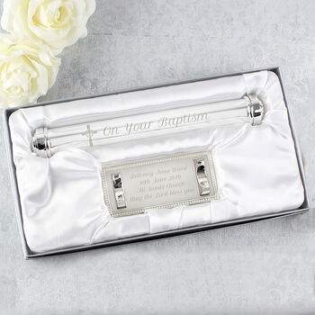 Personalised Baptism Silver Plated Certificate Holder, 2 of 2