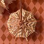 Orange And White Stripy Paper Fan Decoration Kit, thumbnail 3 of 6
