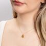 Personalised Gold Plated Sterling Silver June Birthstone Alexandrite Pendant Necklace, thumbnail 3 of 11
