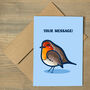 Robin Cute Personalised Greeting Card, thumbnail 2 of 2