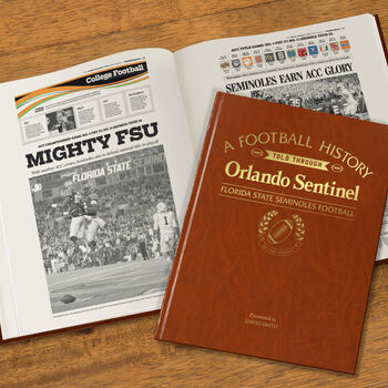 Florida State Seminoles College Football Personalised Gift Newspaper History Book, 4 of 12