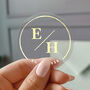 Custom Foil Stickers For Wedding Invitation Envelopes And Favours Elegant Minimalist, thumbnail 1 of 12