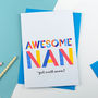 Awesome Nan Personalised Card, thumbnail 2 of 2
