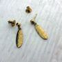 Abstract Leaf Earrings In Silver Or Gold Vermeil, thumbnail 1 of 4