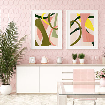 Abstract Cut Out Shapes Print Set Of Three, 3 of 10