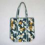 Reversible Stork Print Quilted Cotton Tote Bag, thumbnail 3 of 3