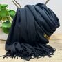 Super Soft Plain Pashmina Style Scarf In Black, thumbnail 1 of 3