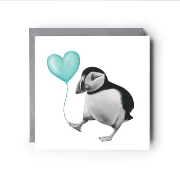 Floating Puffin Balloon Card, 2 of 6