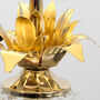 Tropical Glass Pineapple With Golden Leaves Lamp Stand, thumbnail 3 of 8