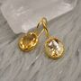 Citrine Earrings, Sterling Silver Gold Earrings, thumbnail 3 of 11