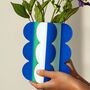 Decorative Paper Vase ‘Riviera Wave’, thumbnail 3 of 4