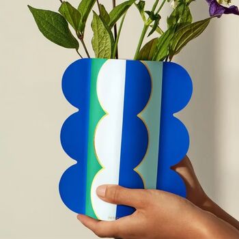 Decorative Paper Vase ‘Riviera Wave’, 3 of 4