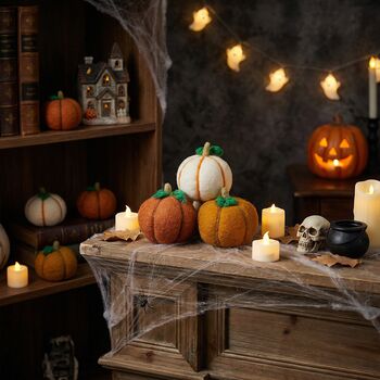 Handmade Medium Pumpkin Fair Trade Halloween Decoration, 8 of 8