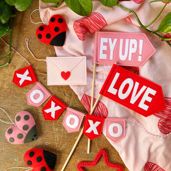 Love Bug Heart Felt Decoration, 3 of 5