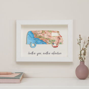 Personalised Fathers Day Map Campervan Card, 2 of 5