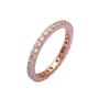 18k Rose Gold Plated Cubic Zirconia Stacking Ring, thumbnail 2 of 5