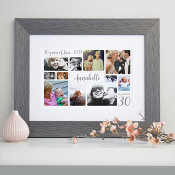 Personalised 30th Birthday Photo Collage, 12 of 12