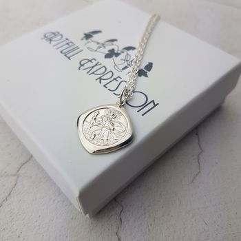 Personalised Saint St Christopher Necklace Pendant, 4 of 12