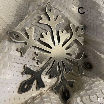 Snowflake Metal Art Mobile Hanger Decoration, 7 of 9