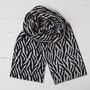 Zebra Lambswool Reversible Scarf, thumbnail 4 of 12