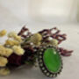 Bibi Emerald Oxidised Ring, thumbnail 1 of 3