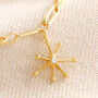 Star And Crystal Paperclip Chain Bracelet In Gold, thumbnail 2 of 4