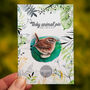 Inky Wren Eco Wooden Pin Brooch, thumbnail 5 of 7
