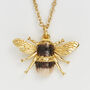 Gold Honey Bee Enamel Necklace, thumbnail 3 of 7