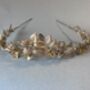 The Isla Crown Gold Silver Organic Handmade Floral Hair Vine Bridal Headpiece, thumbnail 4 of 9