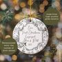 Our First Engaged Christmas Personalised Black Floral Tree Ornament, thumbnail 2 of 4