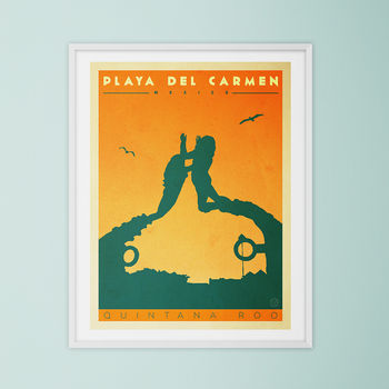 Personalised Playa Del Carmen Travel Print, 4 of 5