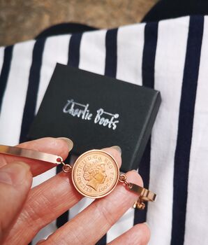 21st Birthday One Pence Cuff Bracelet, 2 of 12