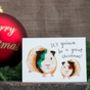 Guinea Pig Christmas Card / Pack, thumbnail 1 of 2