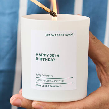 Personalised Happy Birthday Candle, 6 of 8