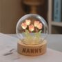 Personalised Faux Tulip LED Light Glass Dome, thumbnail 3 of 3