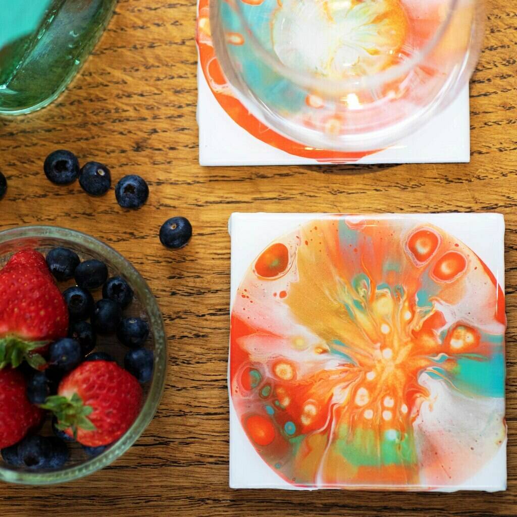 Orangery Summer Feel Ceramic Coasters | Set Of Two, 1 of 5