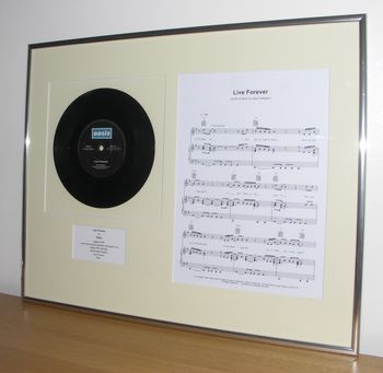 Framed Original Vinyl Record And Sheet Music, 2 of 11