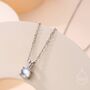 Sterling Silver Tiny Moonstone Pendant Necklace, thumbnail 1 of 11