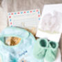 Baby Gift, Green And White Postable Letterbox Hamper, thumbnail 3 of 5