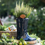 Large Blue Personalised Welly Boots Planter, thumbnail 1 of 9