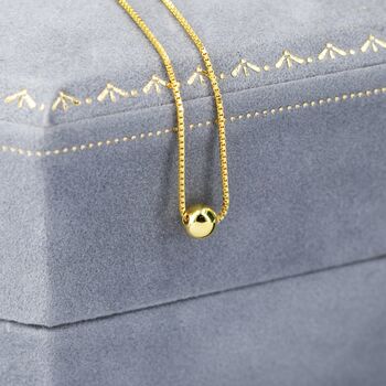 Sterling Silver Single Bead Collar Necklace, 6 of 12