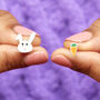Easter Rabbit And Carrot Earring Studs, thumbnail 1 of 6