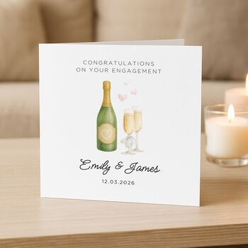Personalised Simple Engagement Card For Couple Or Friends, 4 of 7