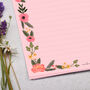 A4 Pink Letter Writing Paper With Pink Floral Border, thumbnail 2 of 4