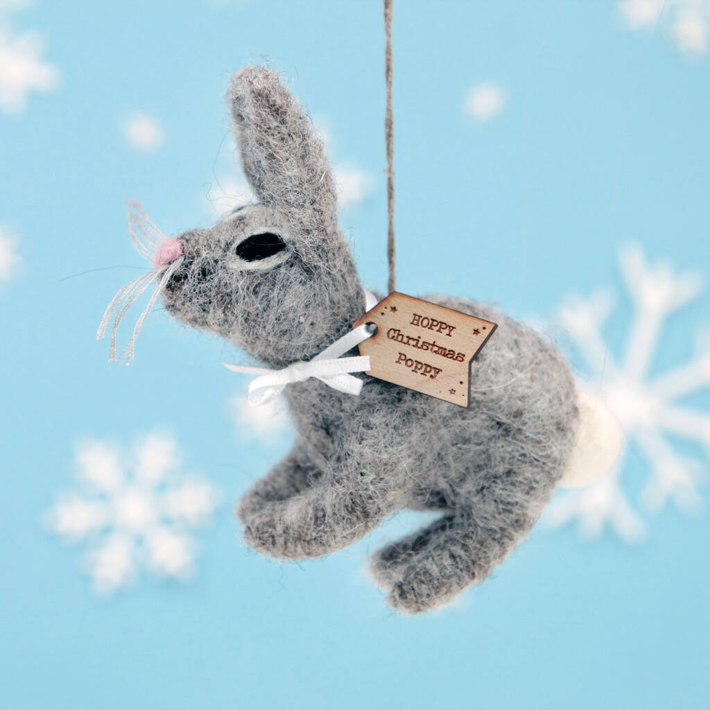 Handmade Spring Easter Bunny Rabbit  Felt Hanging Decoration Letterbox Gift 