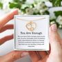 You Are Enough, Self Love Gift, Heart Necklace, thumbnail 1 of 7