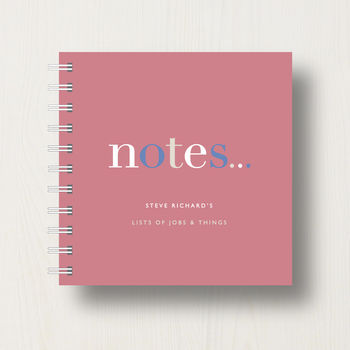 Personalised To Do 'Notes' Small Notebook, 8 of 10