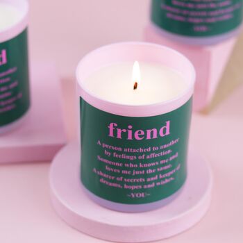 Friends Scented Candle In Pink Container, 2 of 6