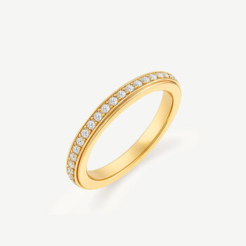 Women's Dainty Stacking Eternity Ring Band In 18k Gold, 4 of 5